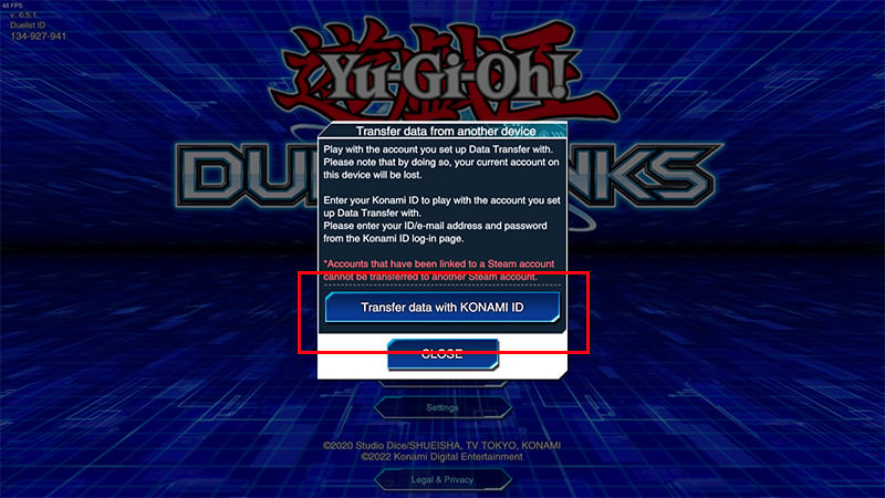 การใช้ไอดี Yu-Gi-Oh! Duel Links ผ่าน Steam