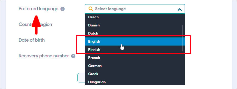 การเปลี่ยนภาษาบัญชี Ubisoft Connect