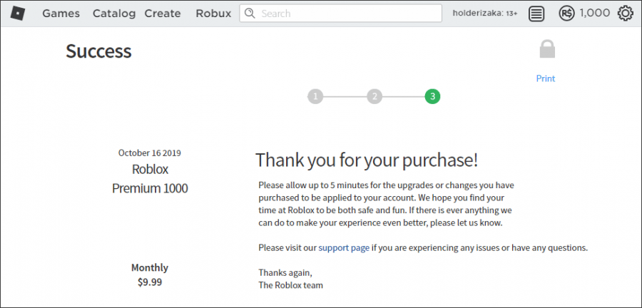 ขั้นตอนสมัคร Roblox Premium (BC) ด้วย Roblox Card