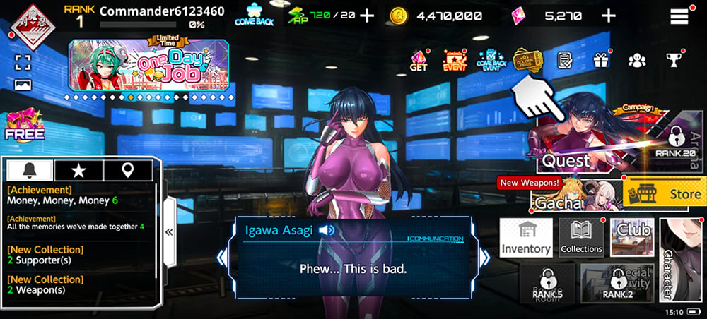 วิธีล็อกอินเกม Action Taimanin (Global)