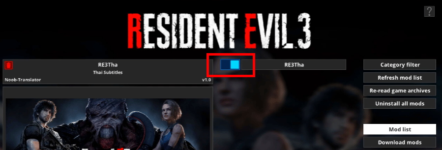 วิธีติดตั้งม็อดภาษาไทยเกม Resident Evil 7
