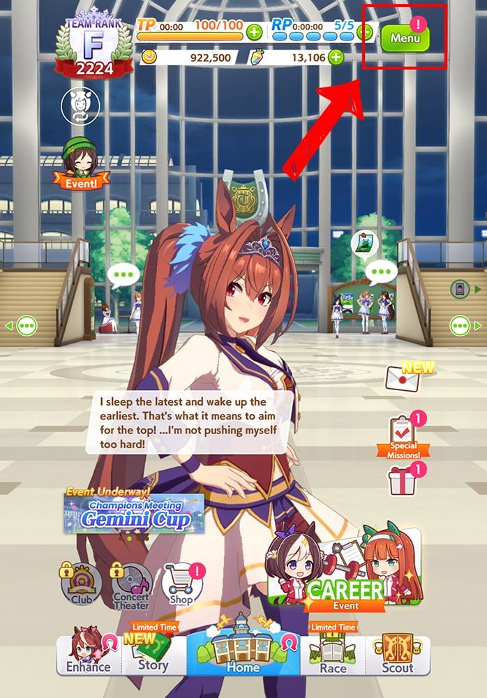 การเปลี่ยนรหัสผ่าน Uma Musume Pretty Derby (Global)(EN)
