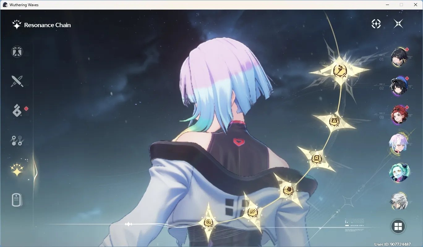 ไอดี WuWa (SEA) - Lucy R6 + Sign, Rebecca + Sign, Verina, Calcharo, Jianxin, Lingyang #1