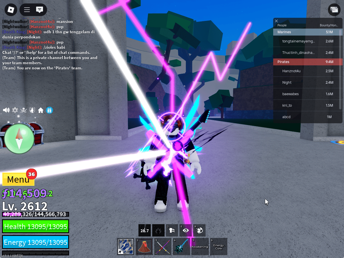 ไอดี Roblox Blox Fruits - ไอดีไก่ตัน MAX Level - Cybong V4 (Awakening)(FULL GEAR) #2