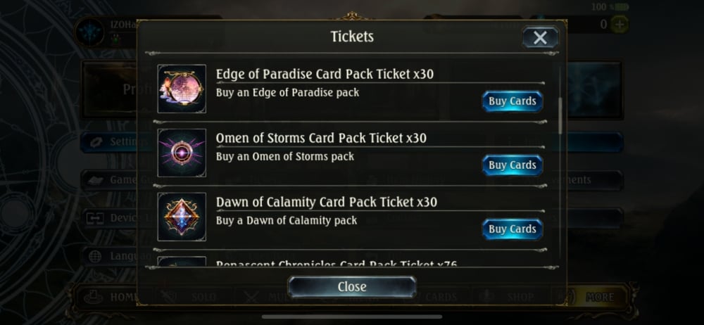 ไอดี Shadowverse 600+ Card Packs, 4000 Golds #3