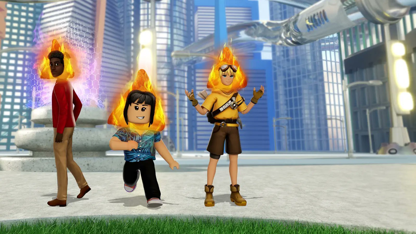 Roblox - Flaming Hot Chip Head (Hat) #2