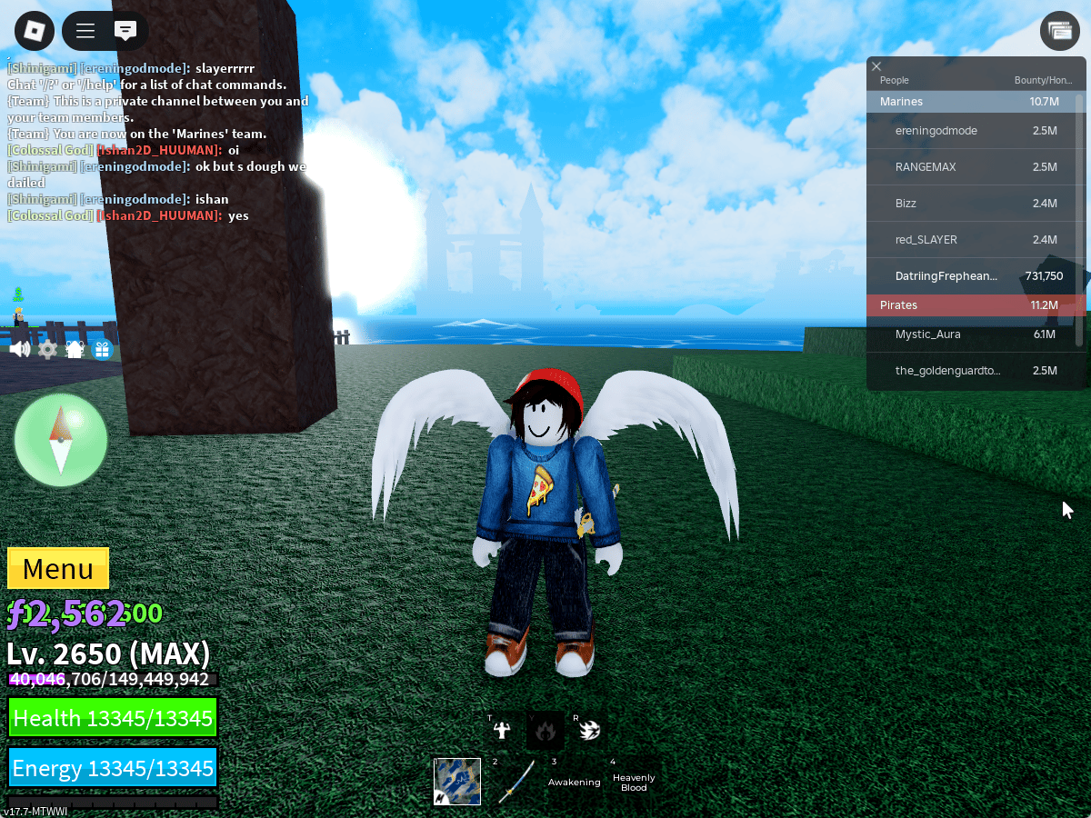 ไอดี Roblox Blox Fruits - ไอดีไก่ตัน MAX Level - สุ่มเผ่า Awakening V4 T1 #2