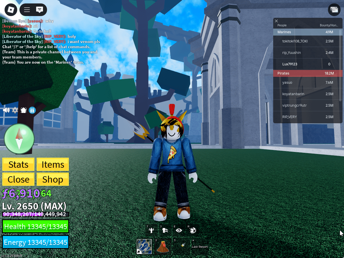 ไอดี Roblox Blox Fruits - ไอดีไก่ตัน MAX Level - GODHUMAN #2