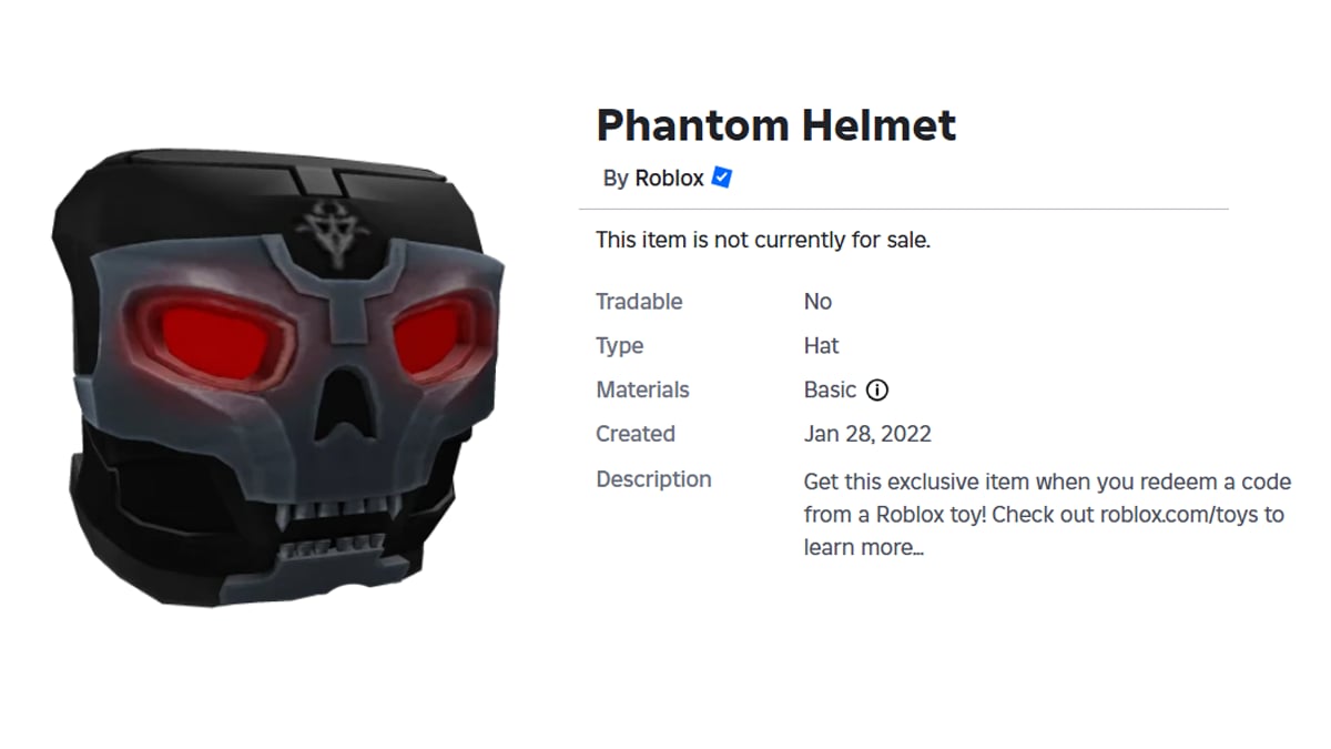 Roblox - Phantom Helmet (Hat) #2