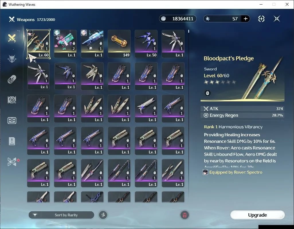 ไอดี WuWa (SEA) - Lucy R6 + Sign, Rebecca + Sign, Verina, Calcharo, Encore, Jianxin, Lingyang #3