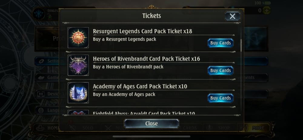 ไอดี Shadowverse 650+ Card Packs, 3500 Golds #3