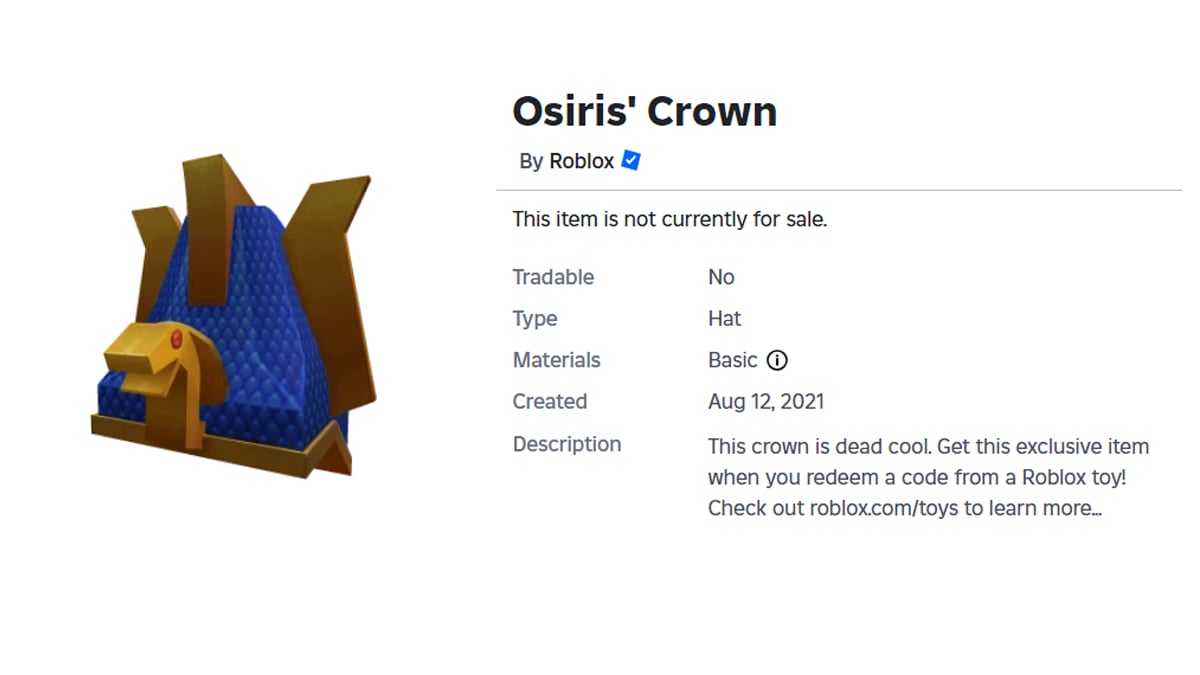 Roblox - Osiris' Crown (Hat) #2