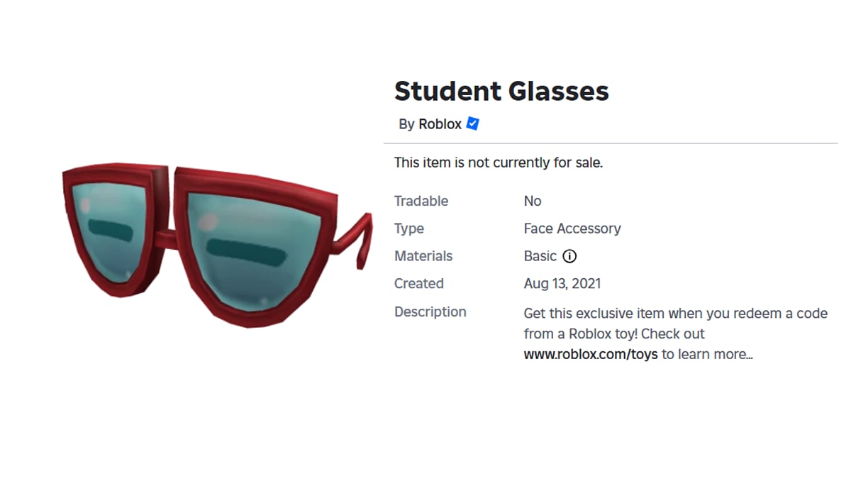 Roblox - Student Glasses (Face ) #2