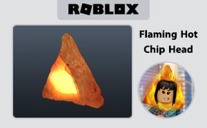 Roblox - Flaming Hot Chip Head (Hat)