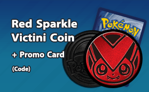 PTCGL - Red Sparkle Victini Coin