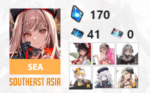 ไอดี Nikke (SEA) - ซากุระ Summer, นีออน Summer, โมเดอเนีย, ลิเตอร์ + 5 SSR