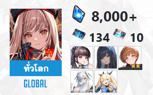 ไอดี Nikke (Global) - เพชร 8000~, ตั๋ว 134+10, อีฟ, เรเวน, ลิลี่ 2 ดาว + 3 SSR