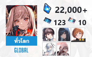 ไอดี Nikke (Global) - เพชร 22000~, ตั๋ว 123+10, อีฟ, เรเวน, ลิลี่ 2 ดาว + 3 SSR